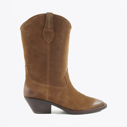 - Dalton Suede Velours Boots - Russet