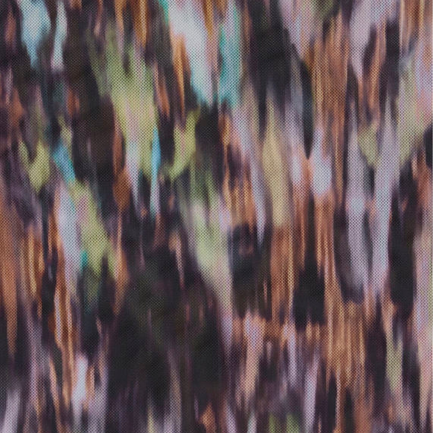 - Bark Print Mesh Top - Black