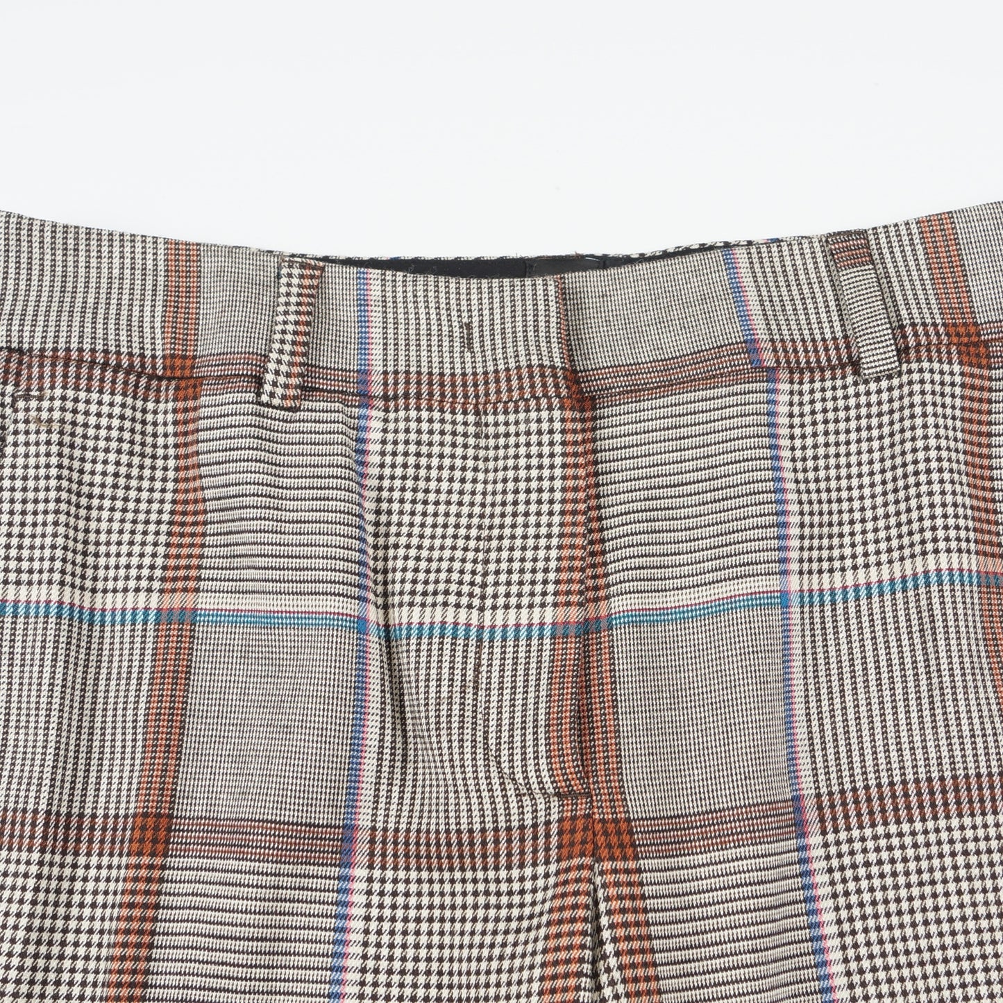 - Prince Of Wales Check Trousers - Grey/Brown