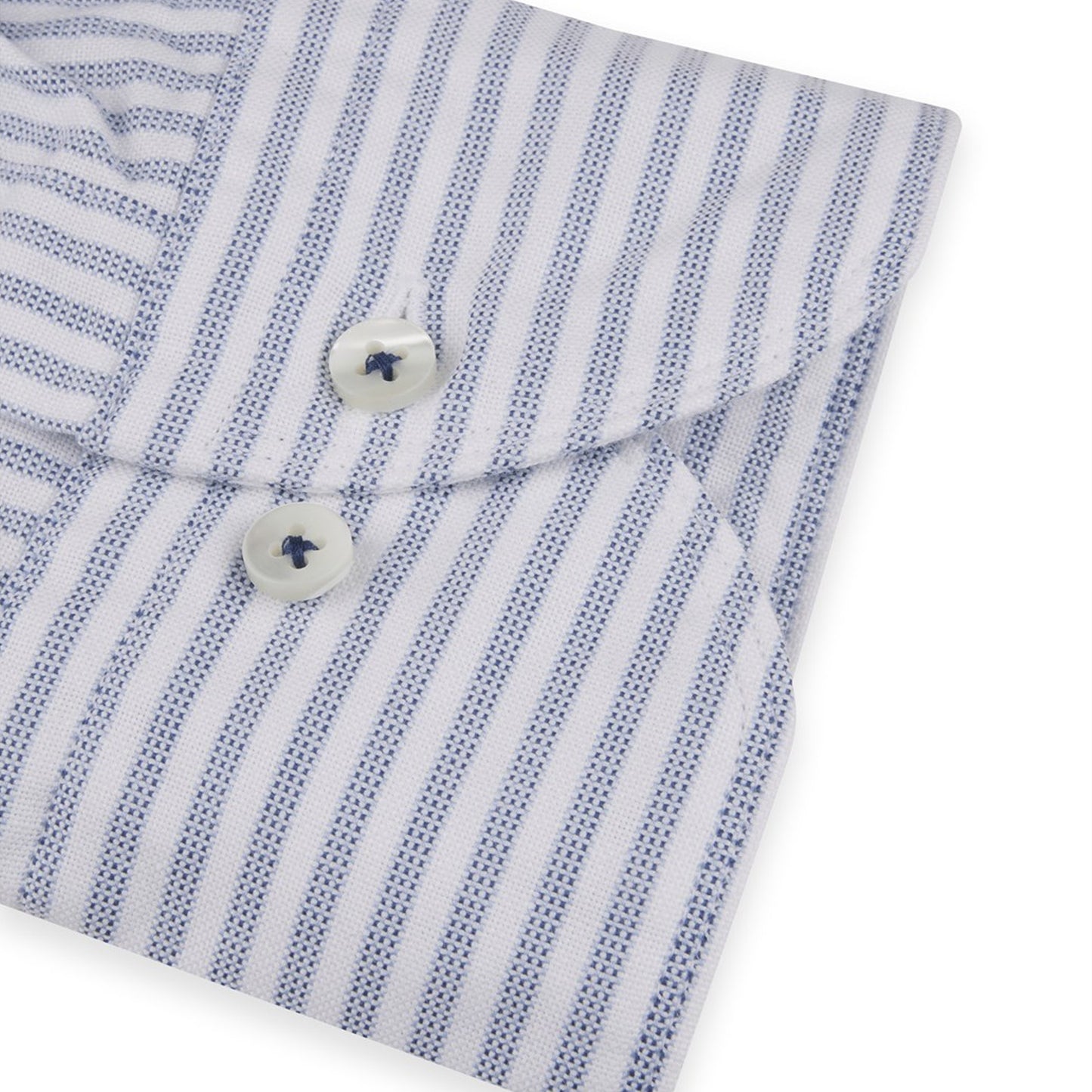 - Casual Blue Striped Oxford - Blue