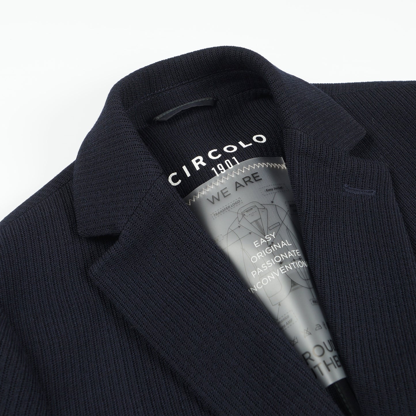 - Wool Knitted Blazer - Navy