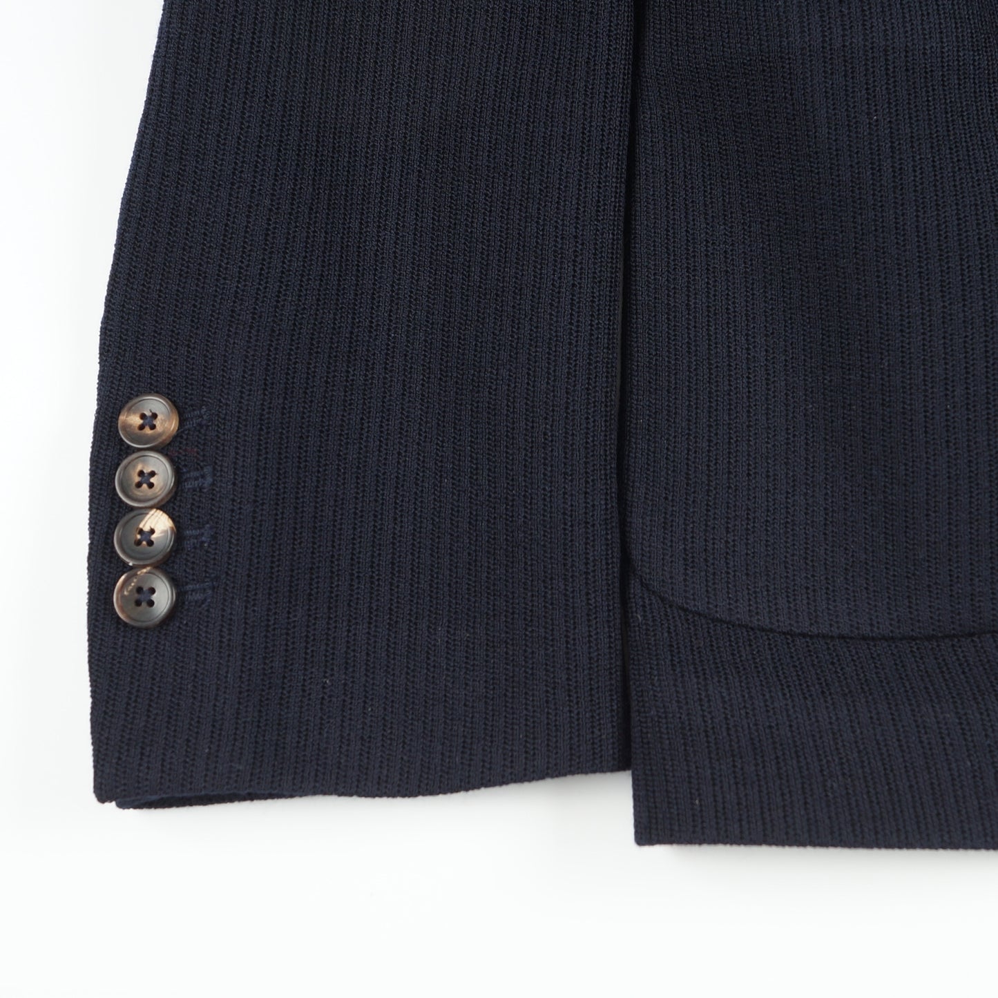 - Wool Knitted Blazer - Navy
