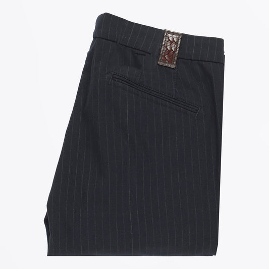 - Super Slim Pinstrip Chino - Navy