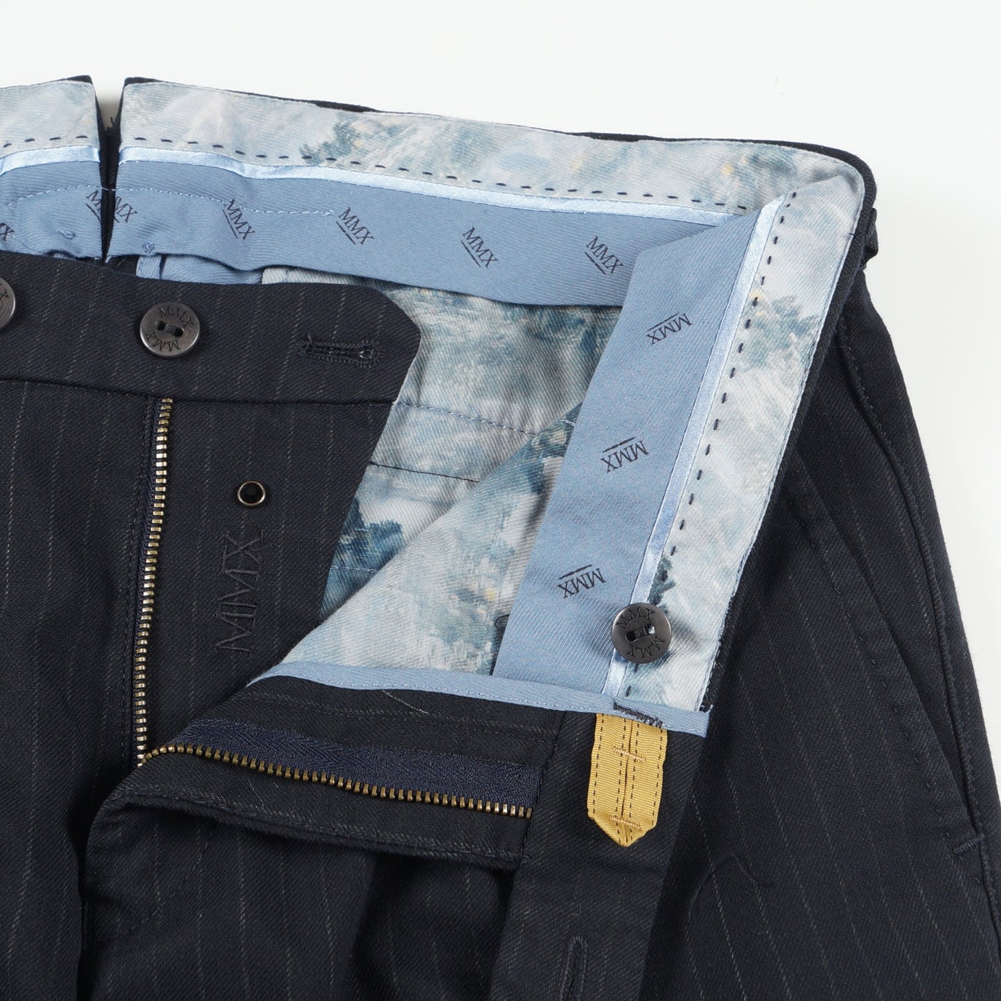 - Super Slim Pinstrip Chino - Navy