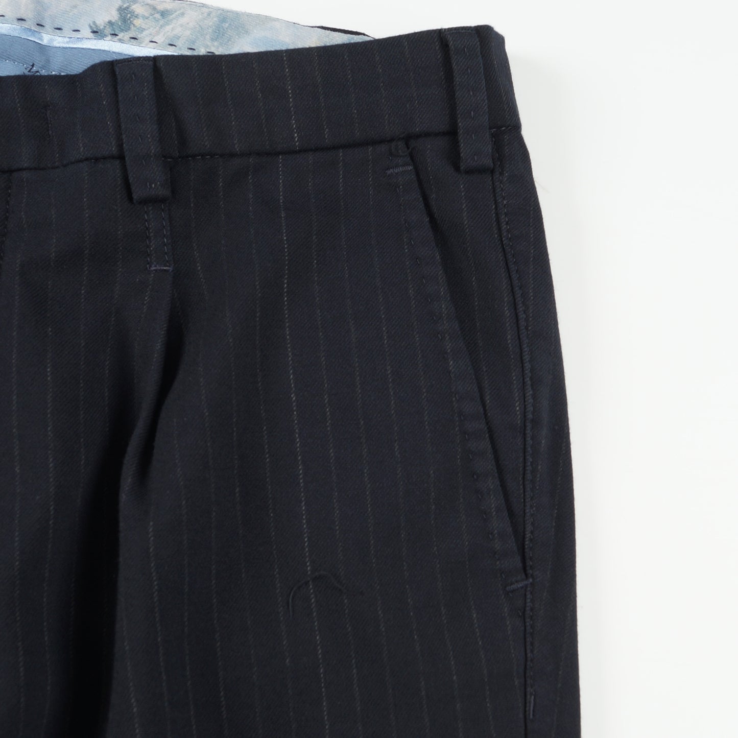- Super Slim Pinstrip Chino - Navy
