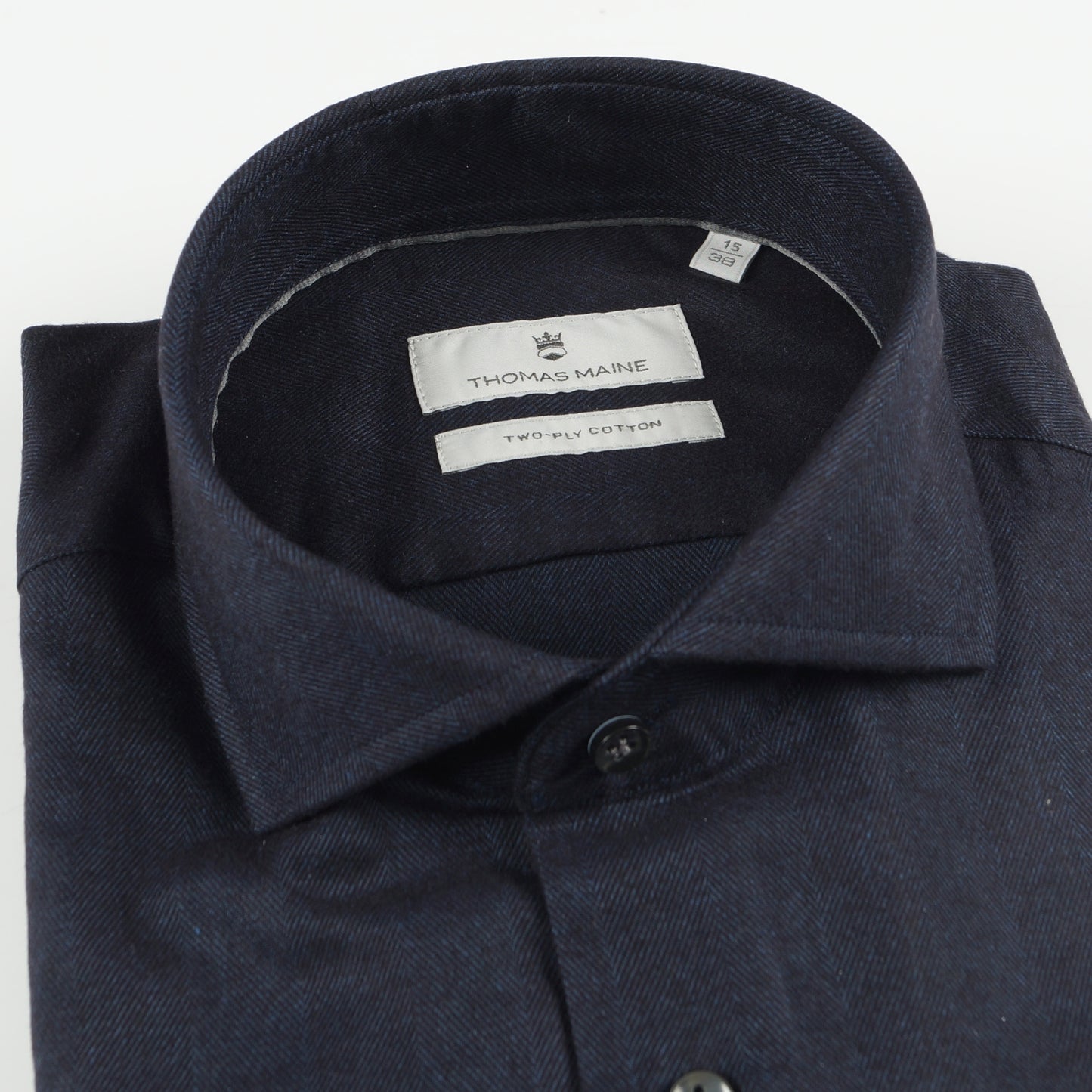 - Soft Brushed Herringbone Shirt - Grey