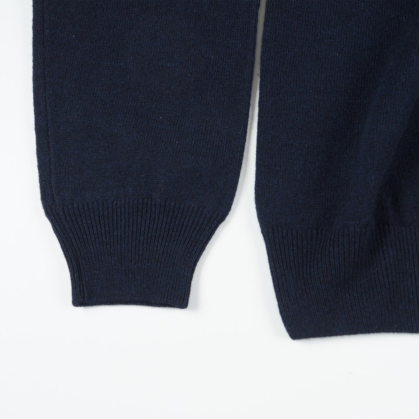 - Wool Cashmere Crew Neck - Navy