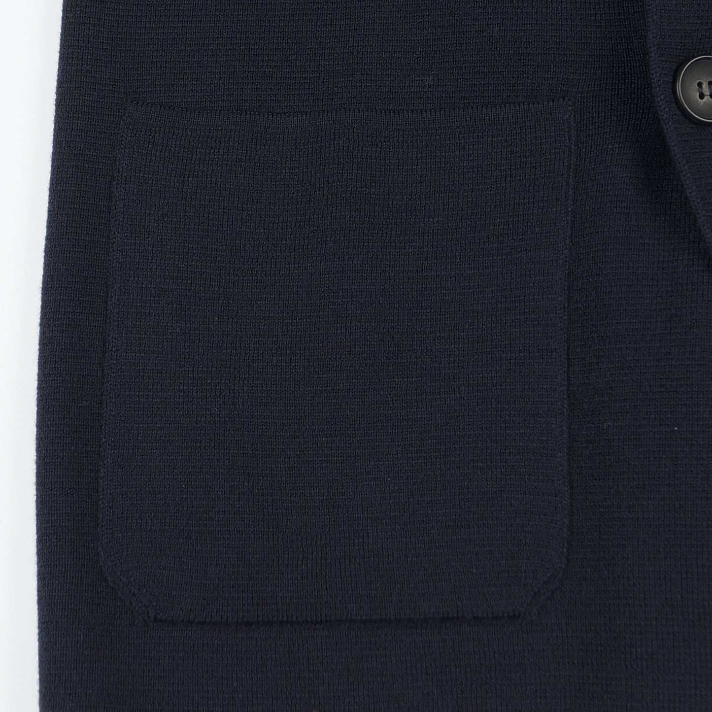 - Extrafine Merino Lapel Jacket - Navy