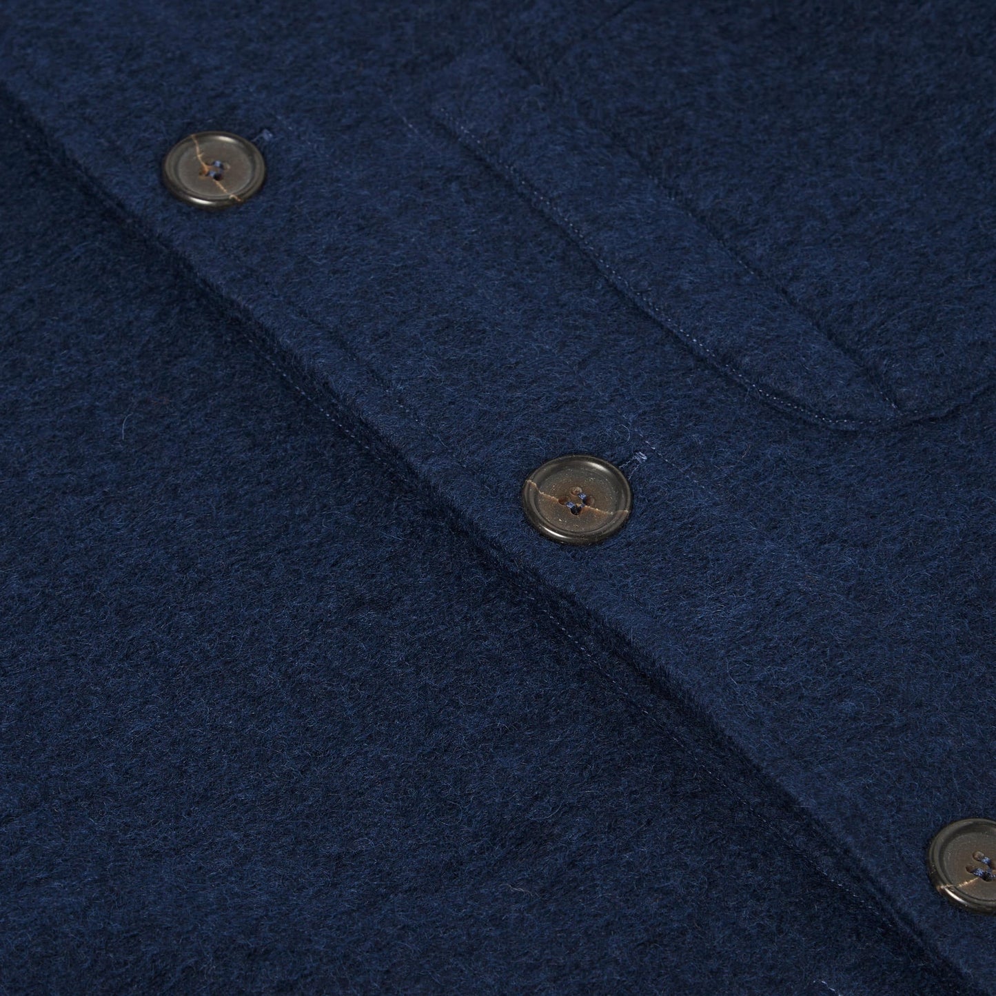 - Wool Fleece Field Jacket - Indigo