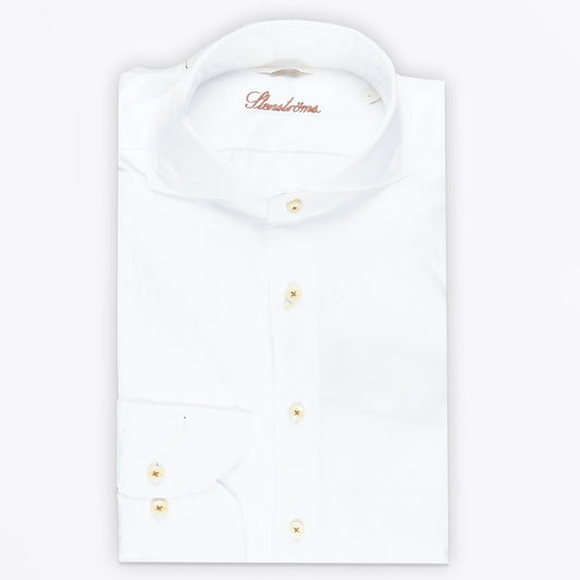 - Fitted Body Soft Twill Shirt - White