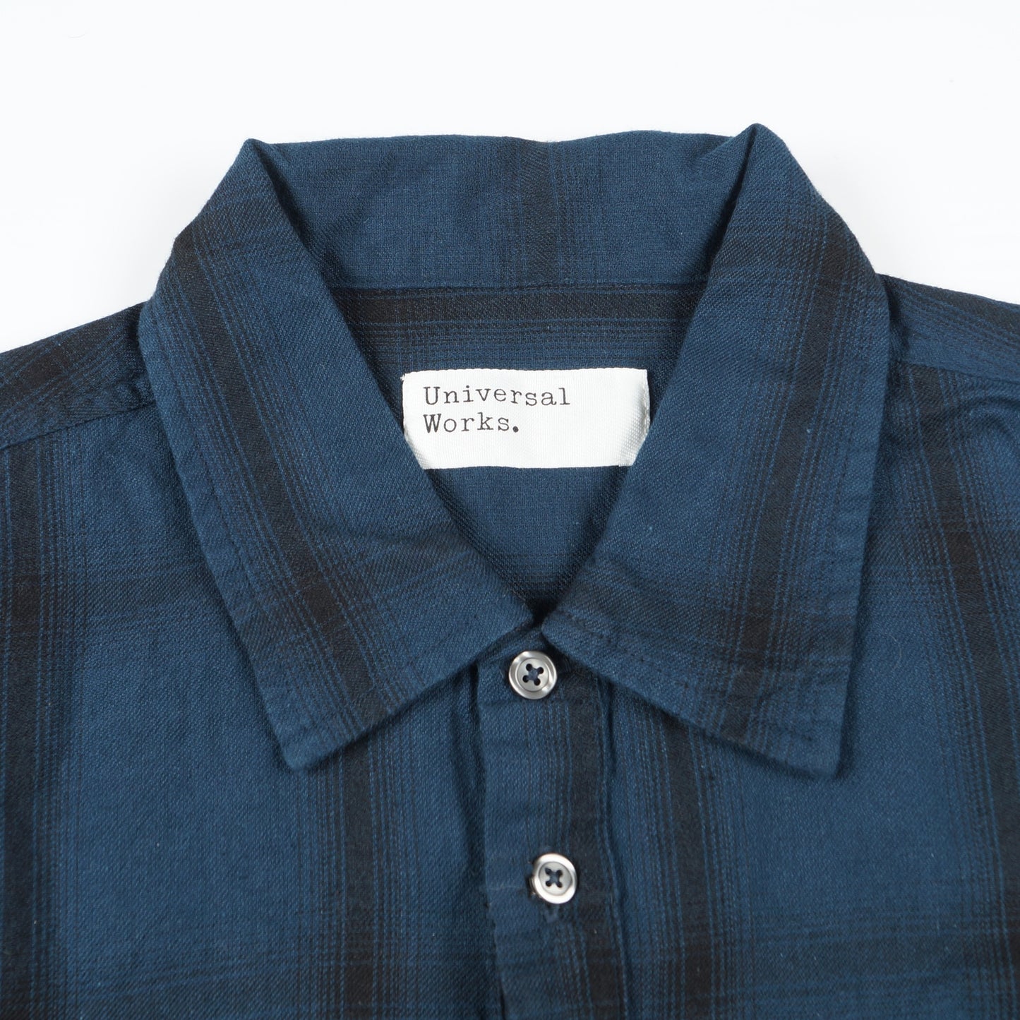 - Embroidered Pullover Shirt - Navy Check