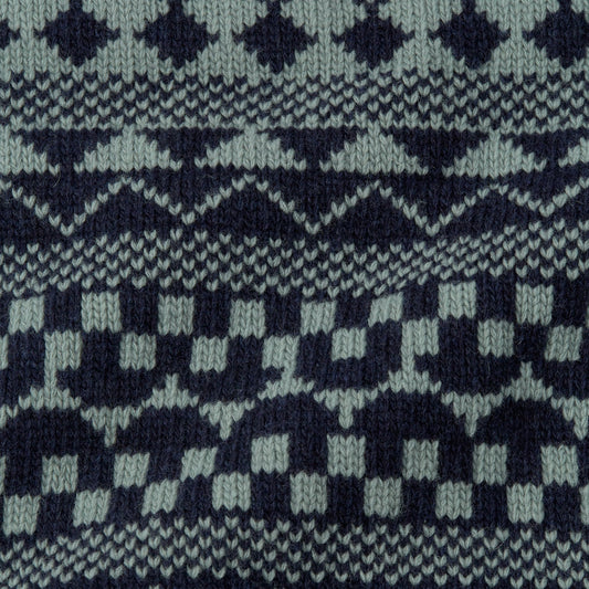 - Talbot Roll Neck Jumper Fitzroy - Navy/Sea