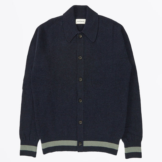 - Britten Knttd Cardigan Greeves - Navy