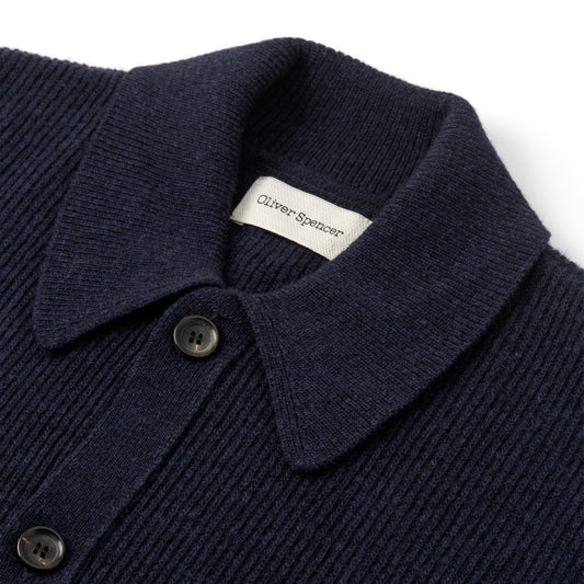 - Britten Knttd Cardigan Greeves - Navy