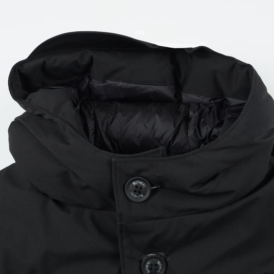 - Synthetic Down Hooded Coat - Black