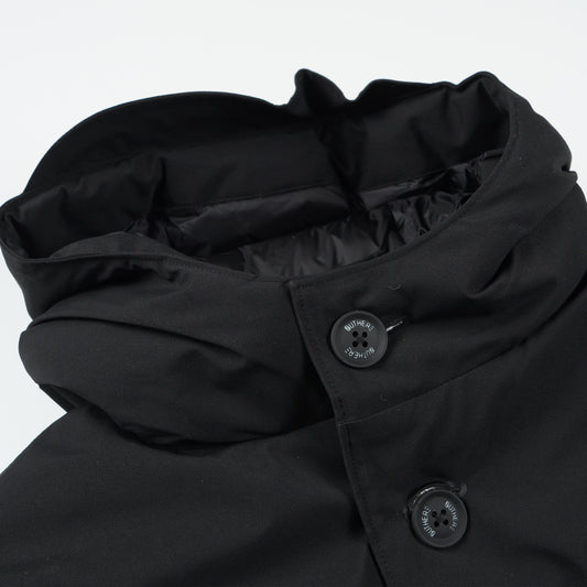 - Synthetic Down Hooded Coat - Black