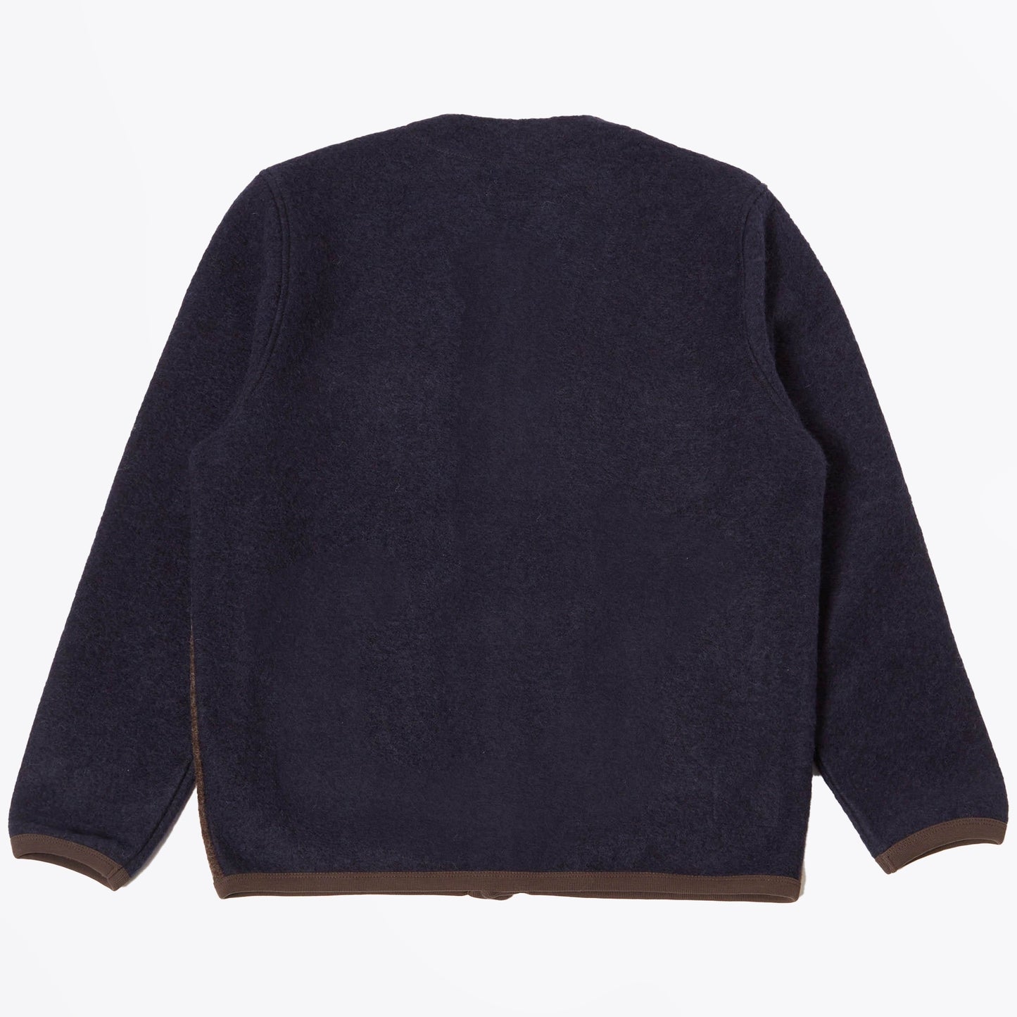 - Wool Feece Mixed Cardigan - Mixed Brown