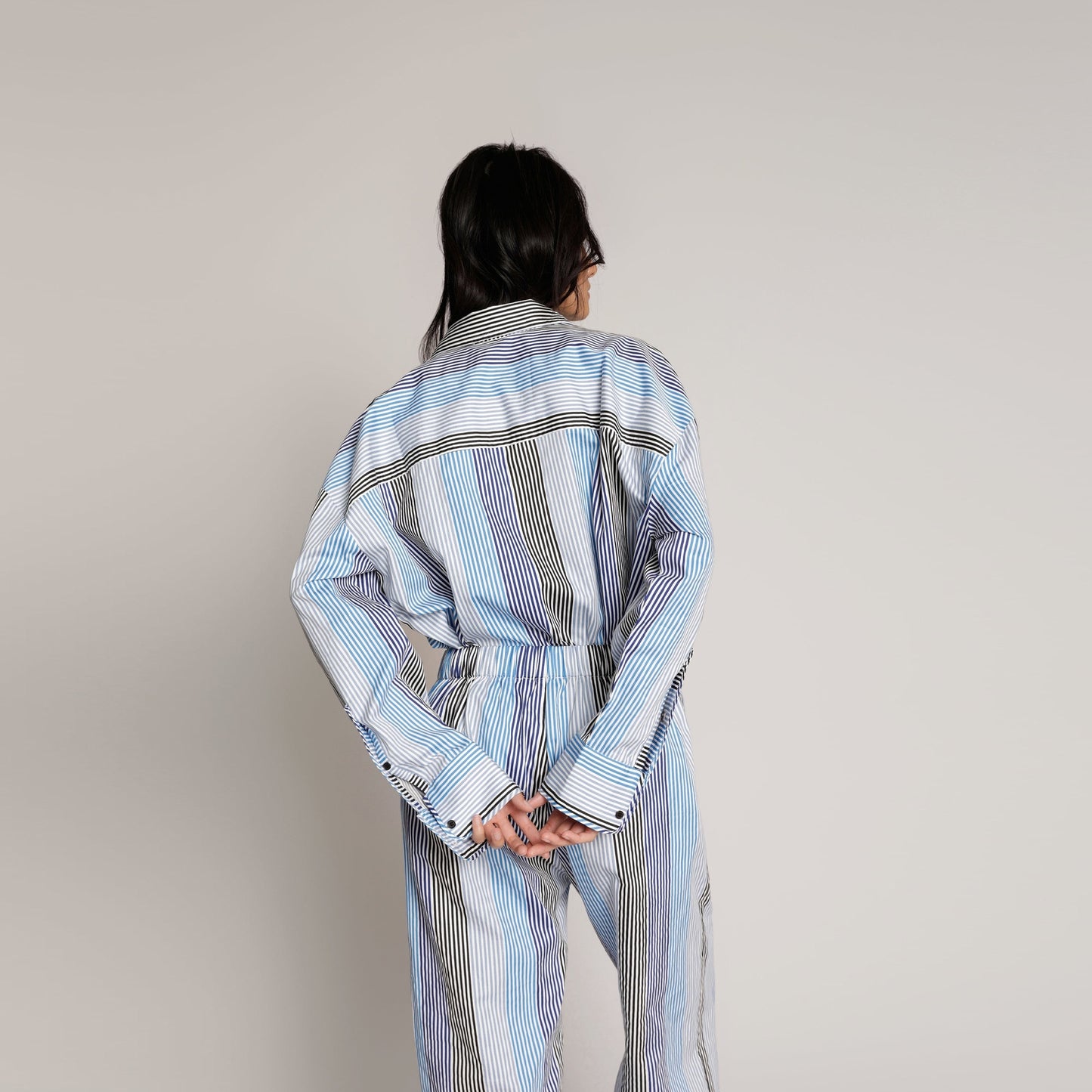 - Matrimi Multi Stripe Shirt - Blue