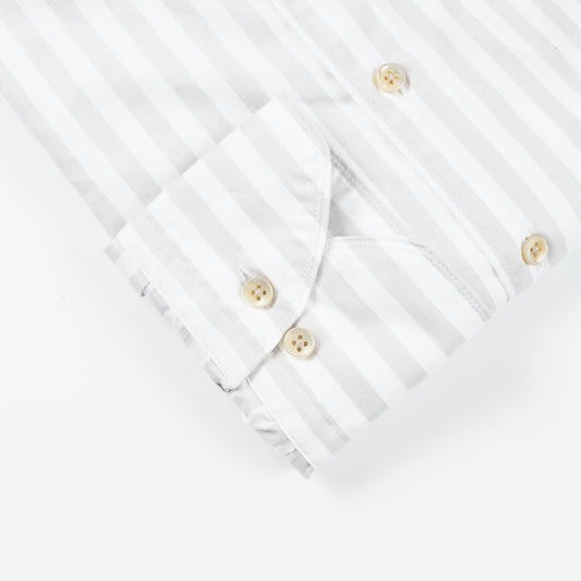 - Laundered Shirt - Beige Stripe