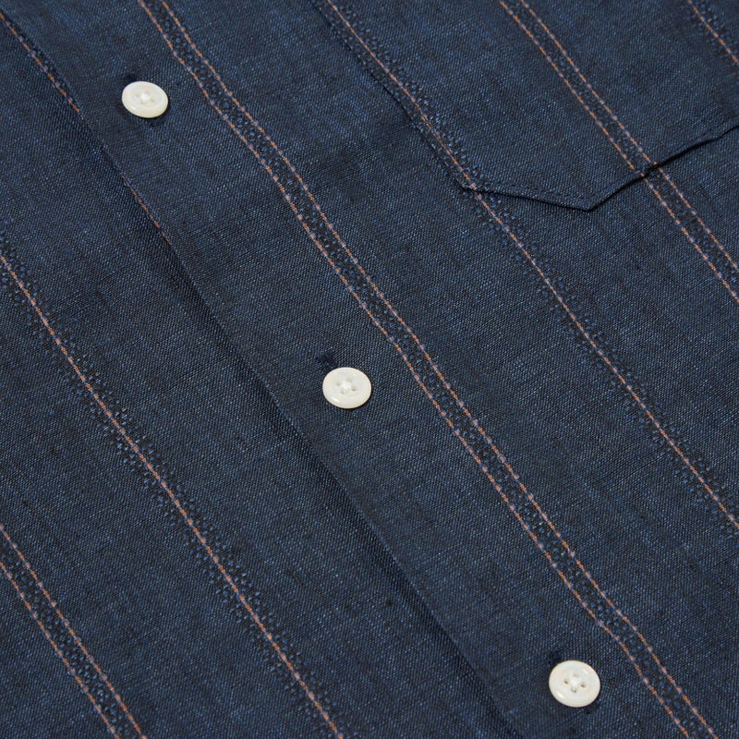 - Road SS Shirt - Navy Stripe