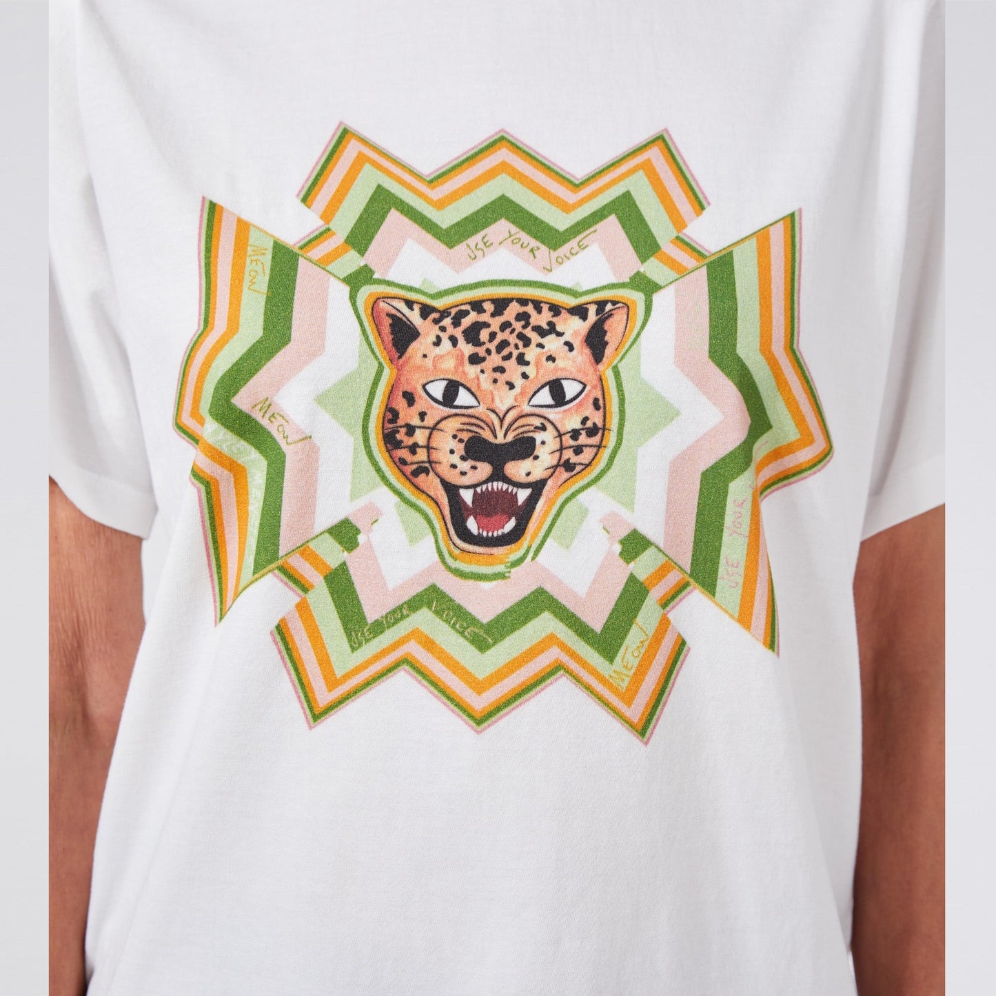 - Psychedelic Leopard T-Shirt - White