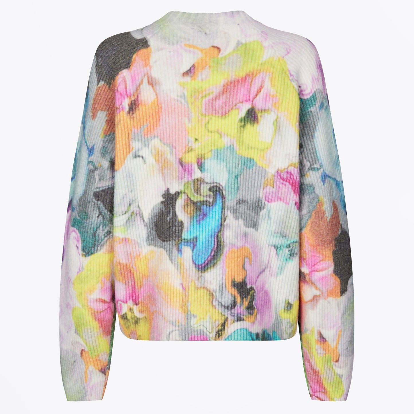 - Reba Printed Fluffy Cardigan - Liquified Orchid