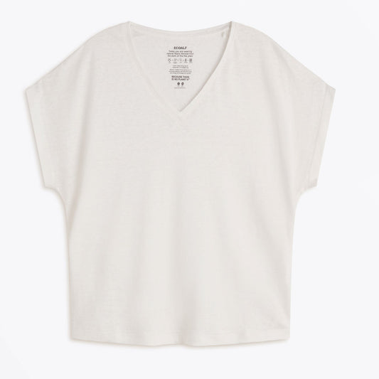 - Arendal Linen T-Shirt - Off White