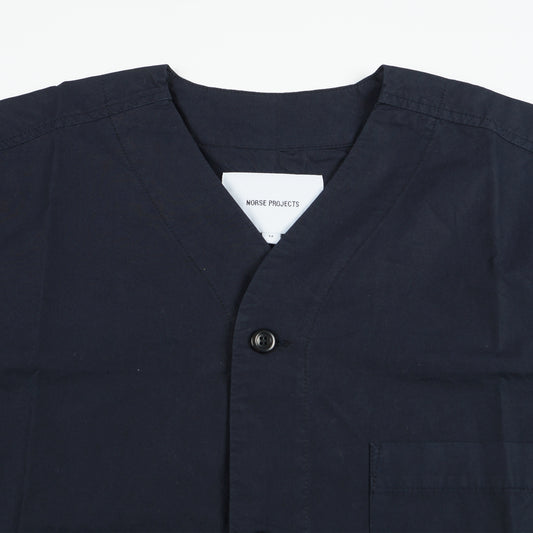 - Erwin Typewriter SS Shirt - Navy