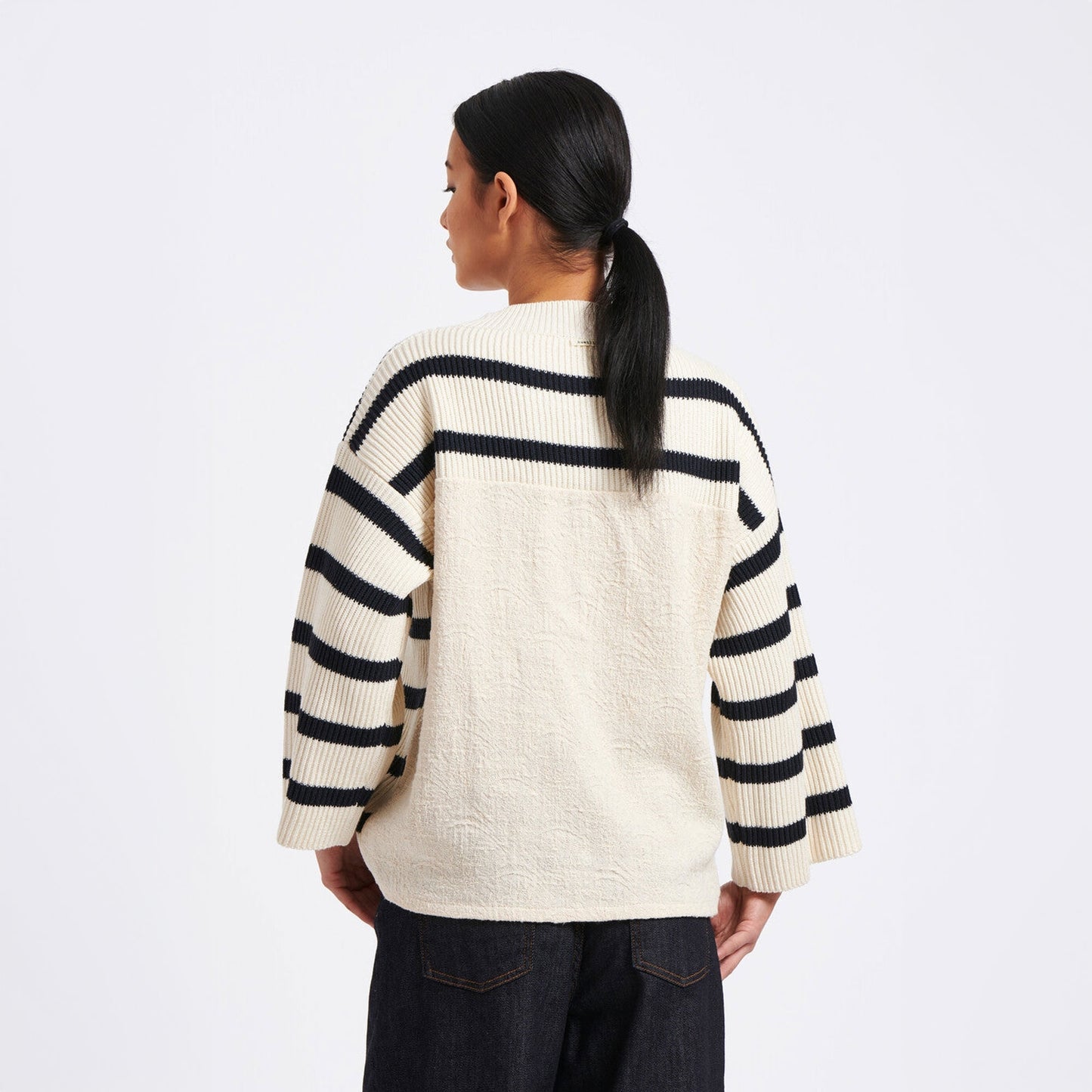 - Pu Tong Sailor Sweater - Navy Stripe