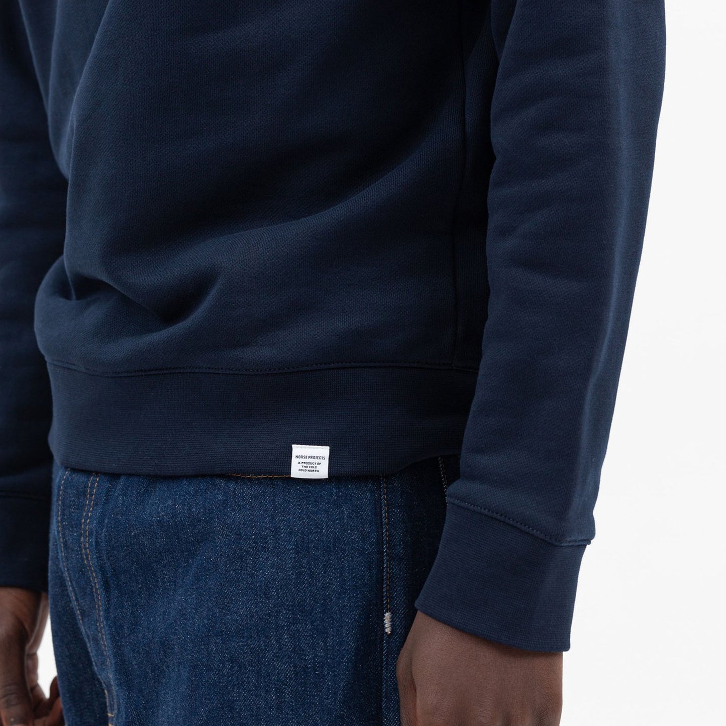 - Vagn Slim Org Sweatshirt - Navy