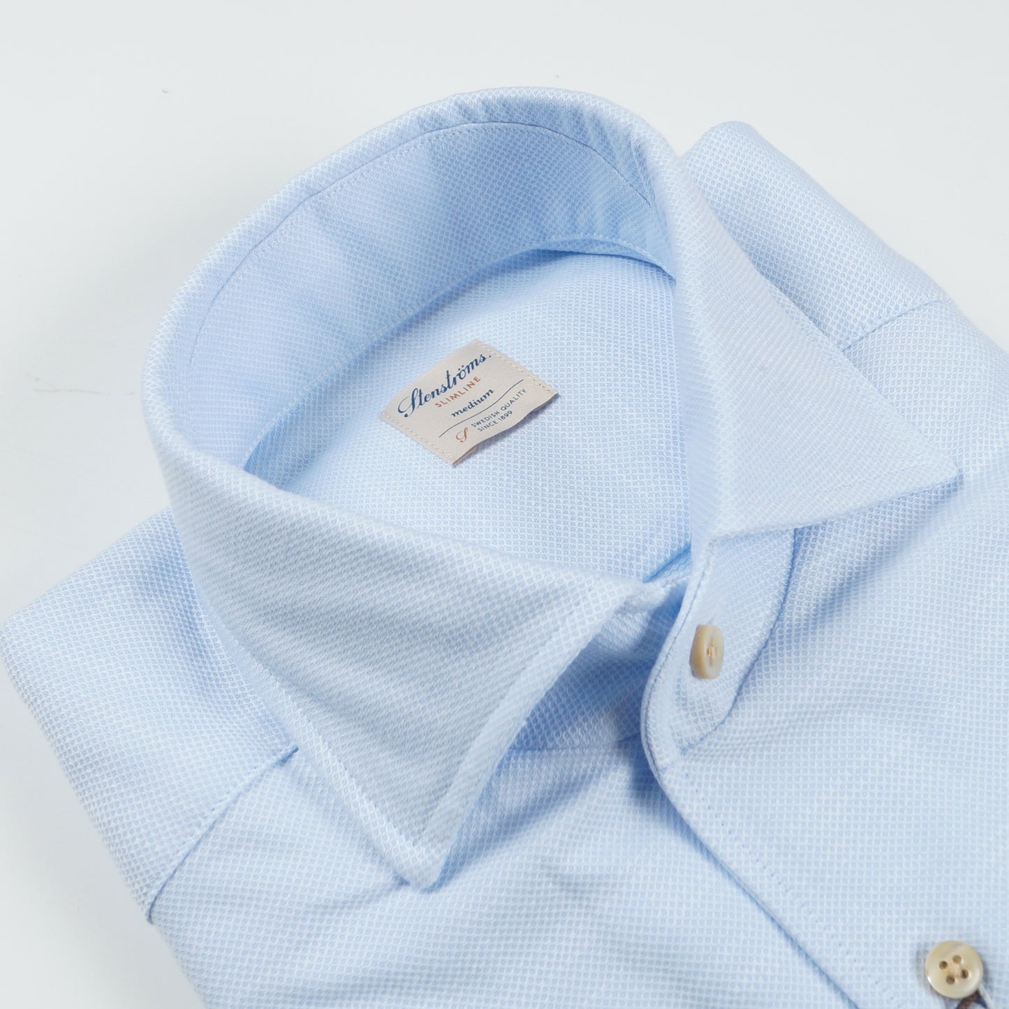 - Slimline Schiller Collar Shirt - Light Blue