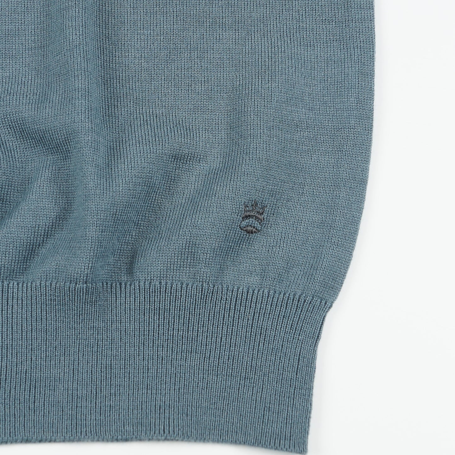 Merino SS Polo Shirt - Blue/Grey