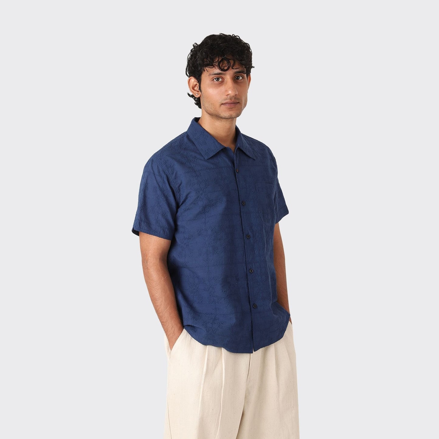 - Chintan SS Shirt - Schiffli