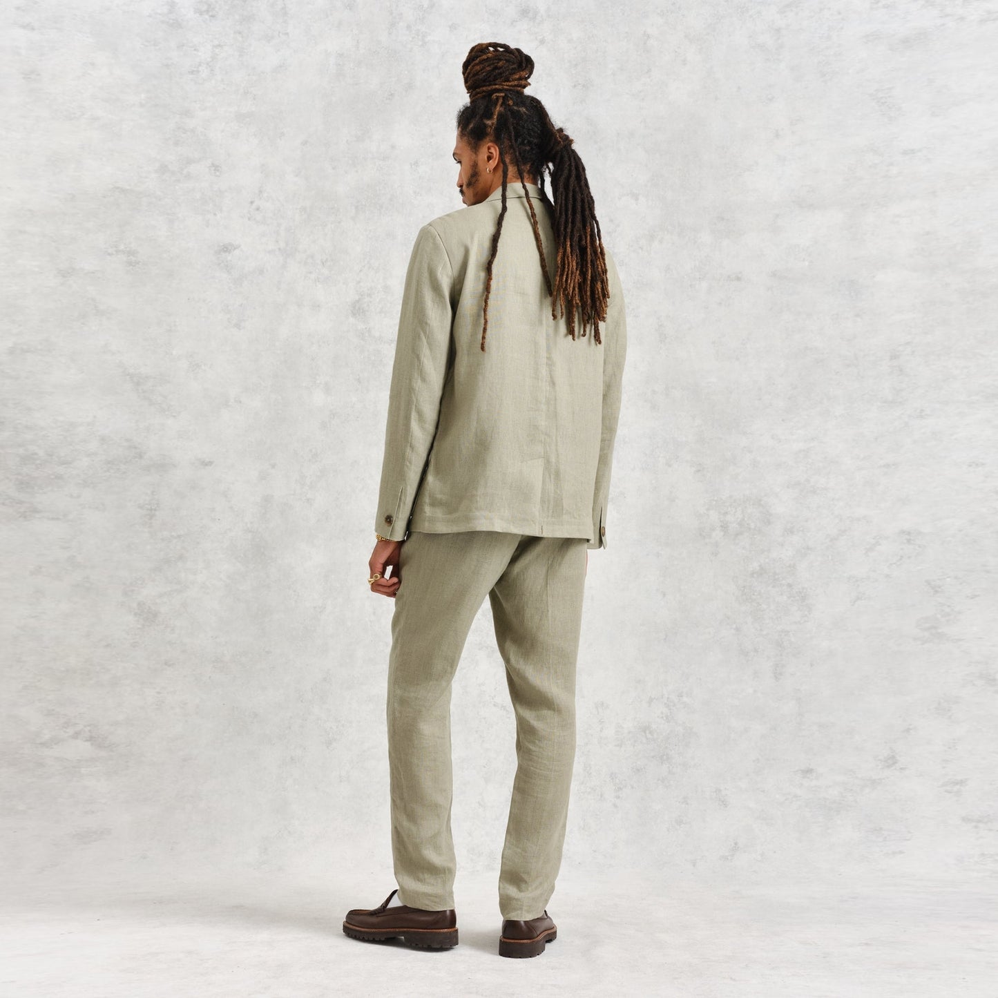 - Fintry Blazer Linen - Pale Khaki