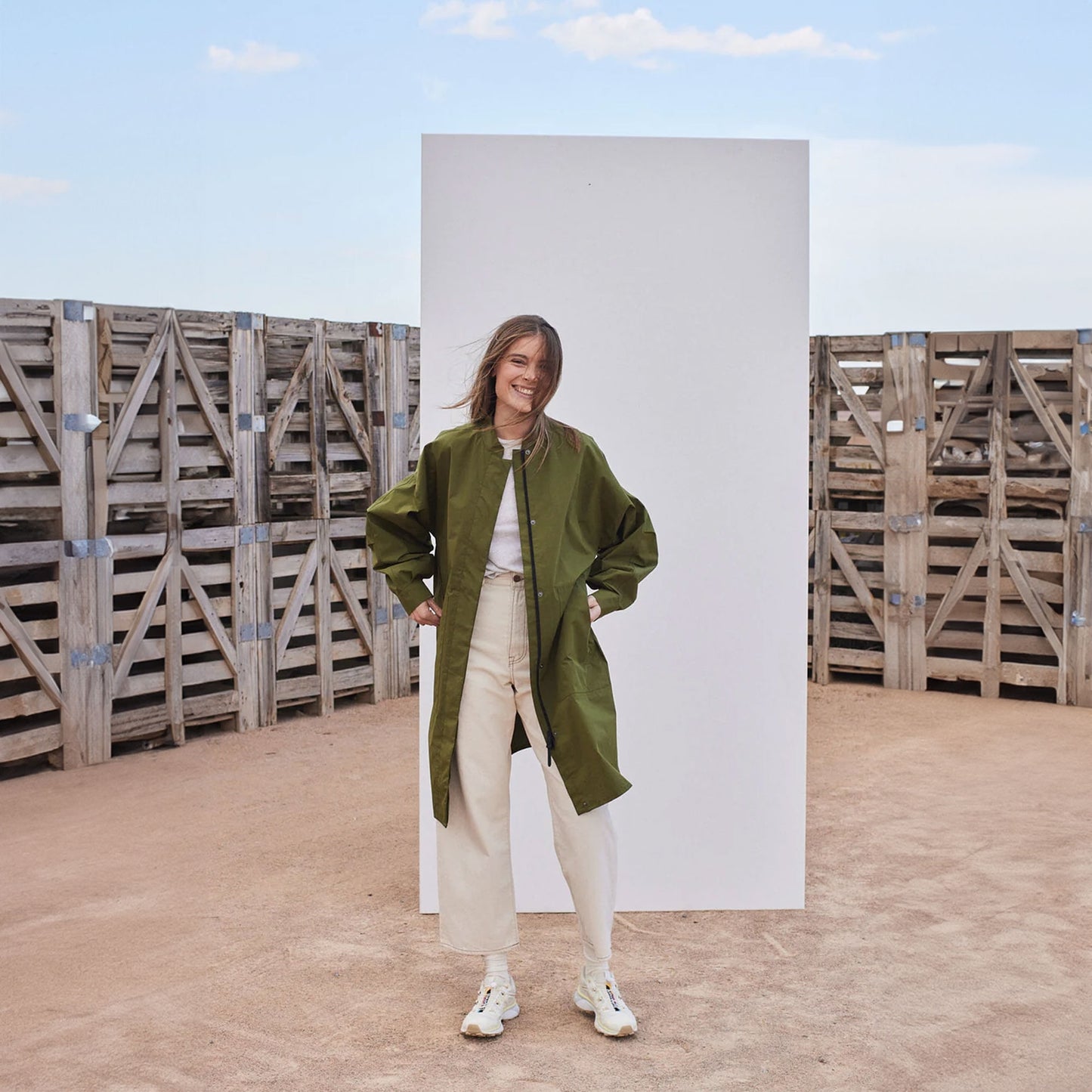 - Orballo Cotton Trench - Khaki