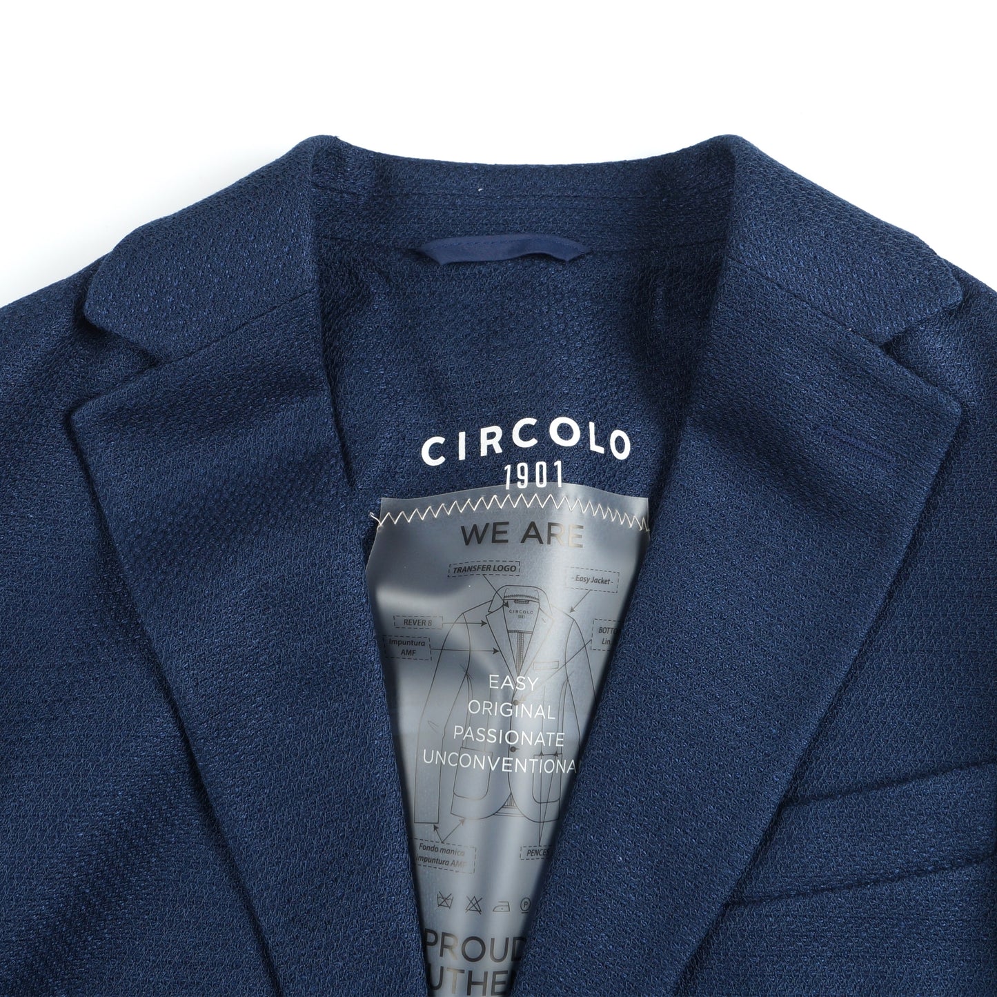 - Cotton Linen Jacket - Navy