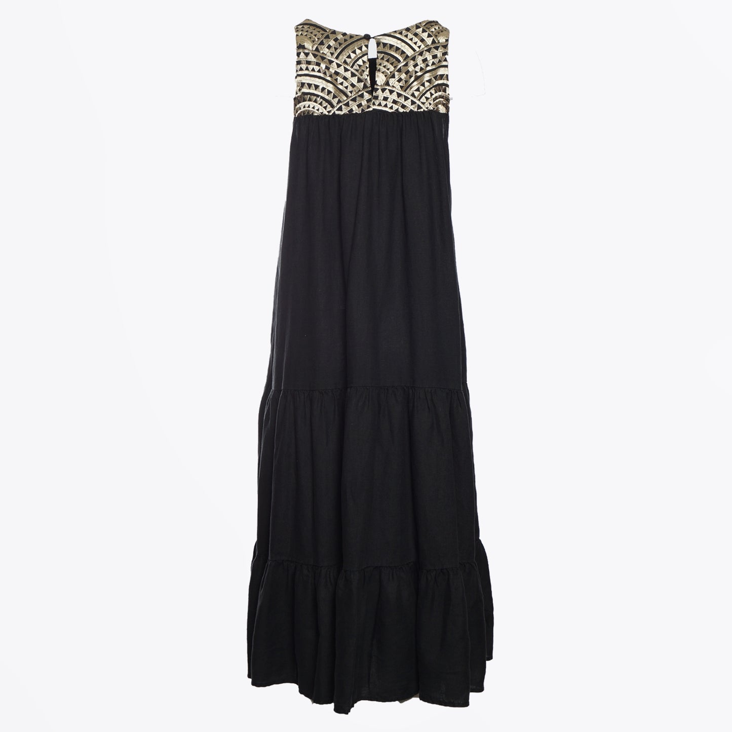 - Triangle Midi Dress - Black/Gold