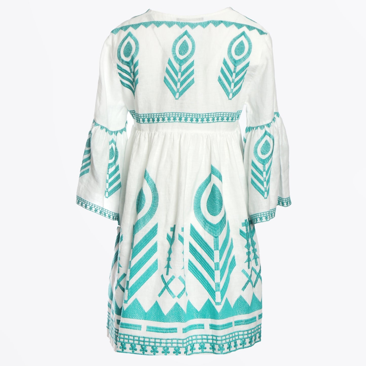 - Classic Feather Mini Dress - Emerald