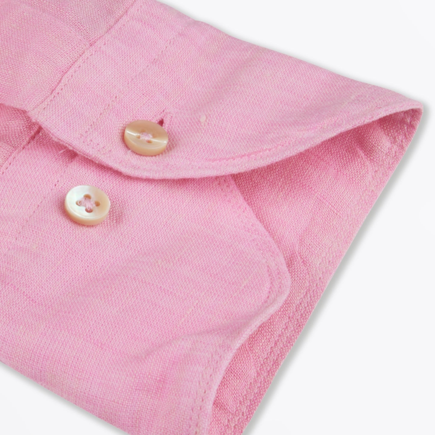 Fitted Body Linen Shirt - Pink