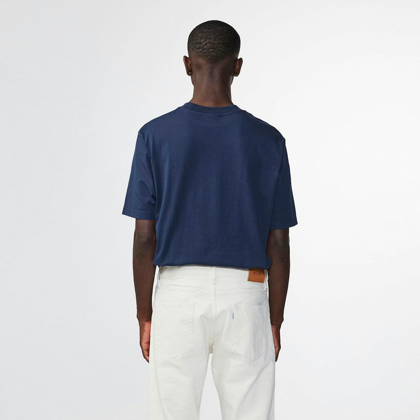 - Adam Casual Logo Tee - Navy Blue