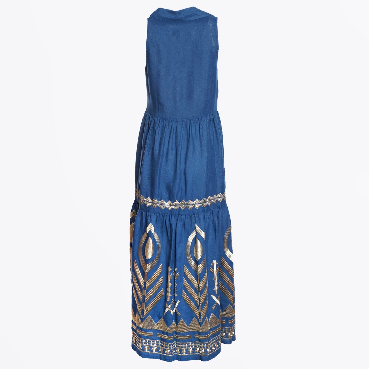 - Feather Arrow Maxi Dress - Indigo