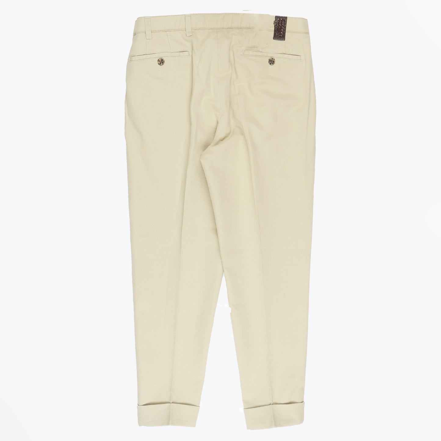 - Pardus Cropped Pleat Trousers - Sand