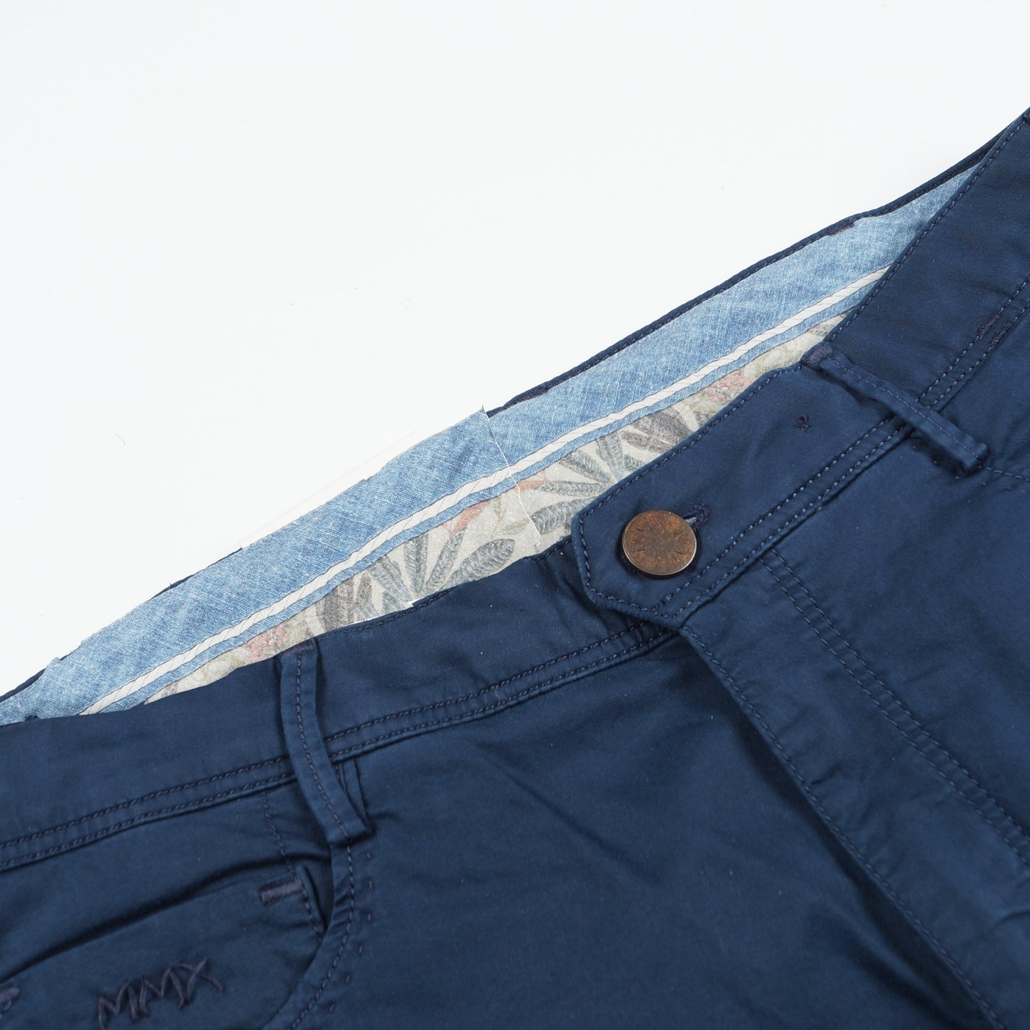 - Phoenix Light Satin Trousers - Navy