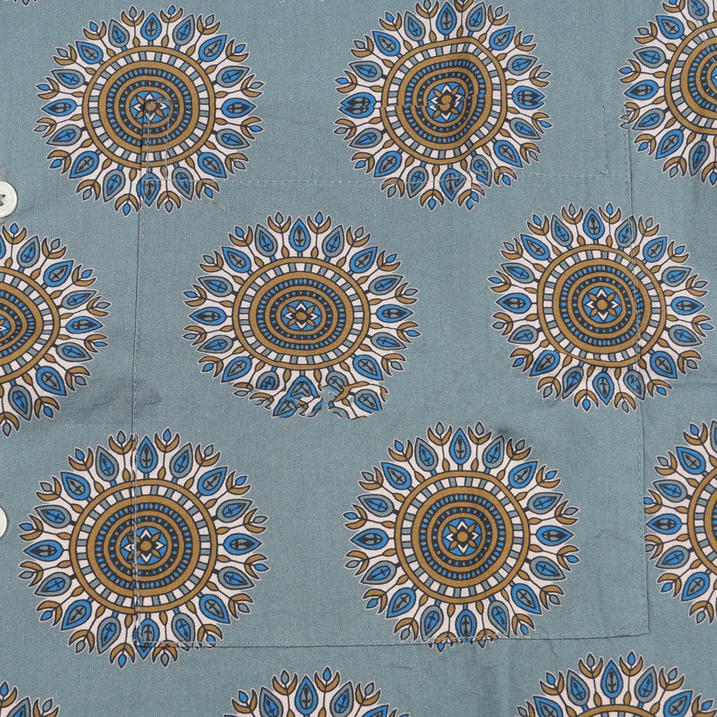 - Camp Shirt Regal Print - Smoke Blue