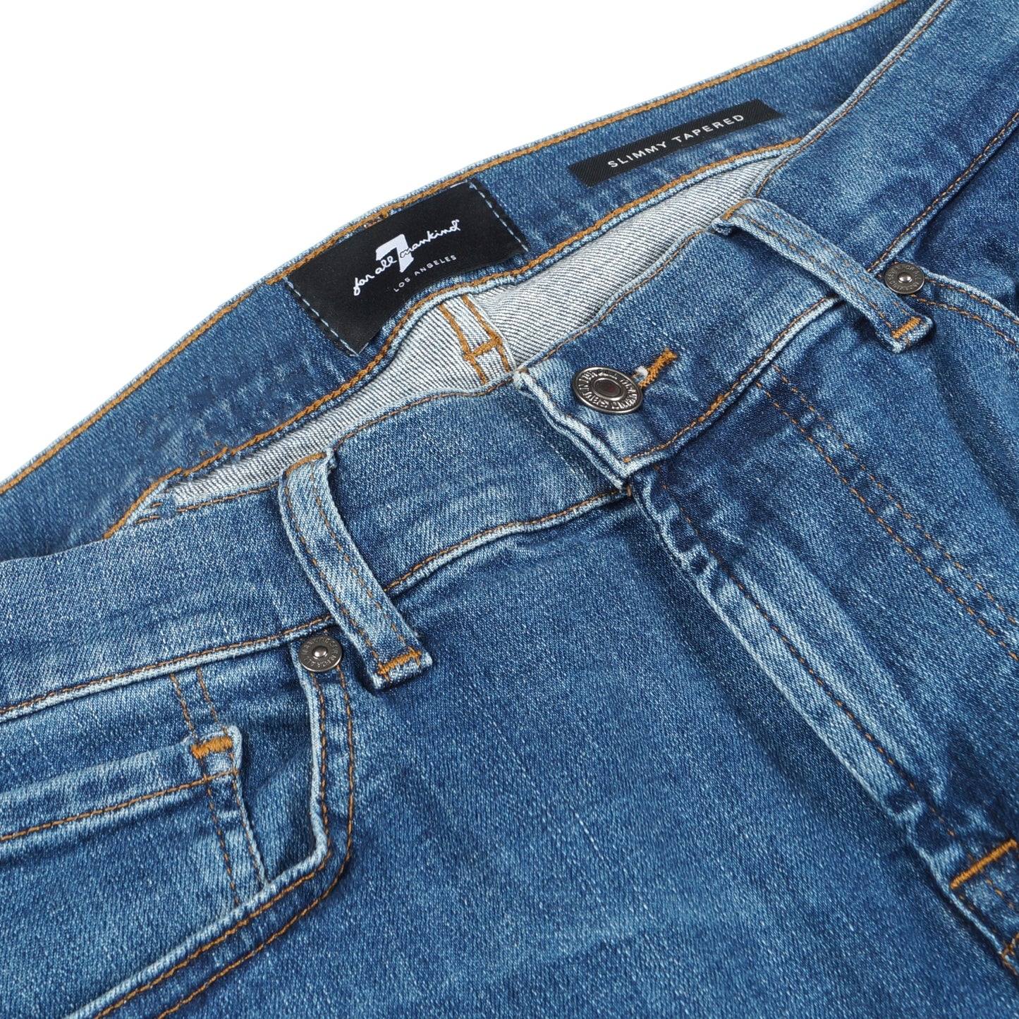 - Slimmy Tapered Jeans - Mid Blue