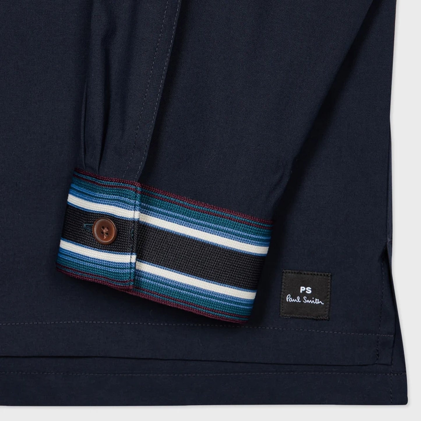 - Stripe Tape Overshirt - Navy