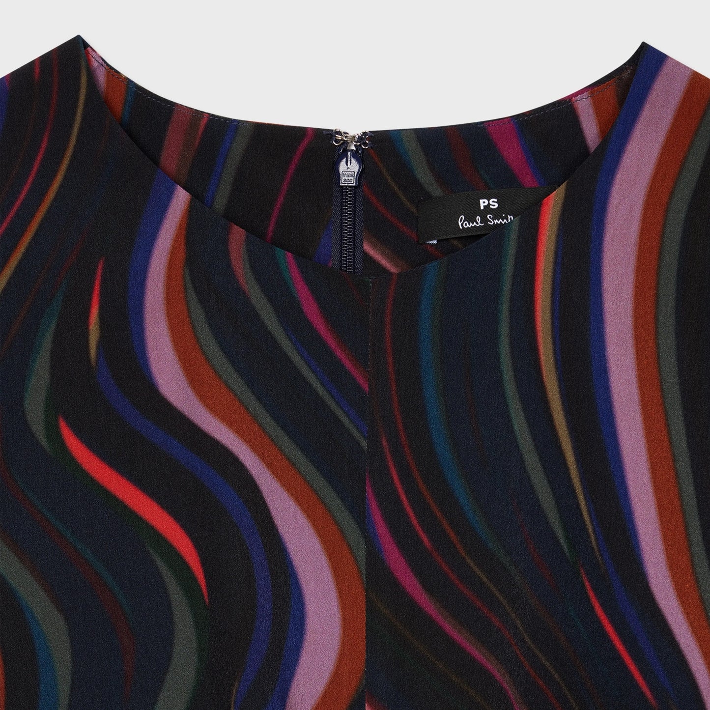 - Satin Georgette Dress - Midnight Swirl