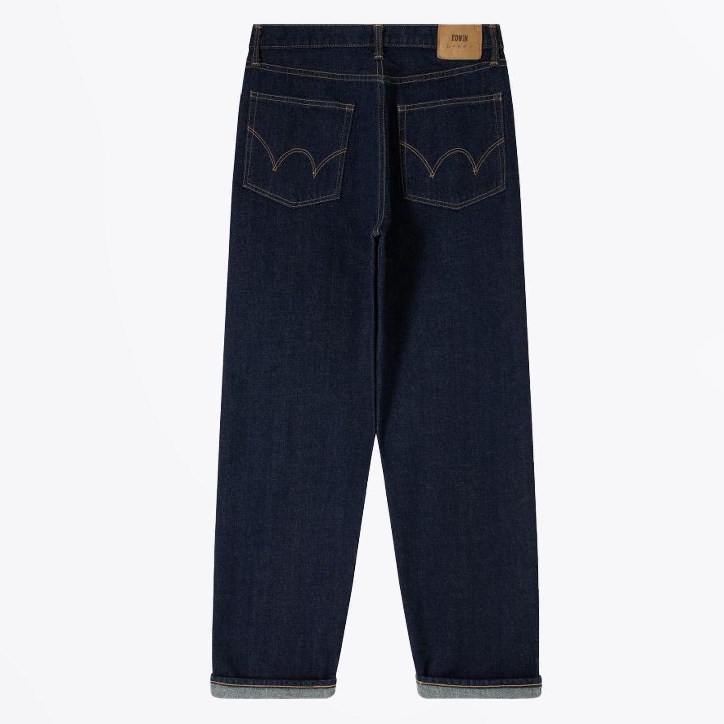 - Loose Rinsed  Jeans - Blue