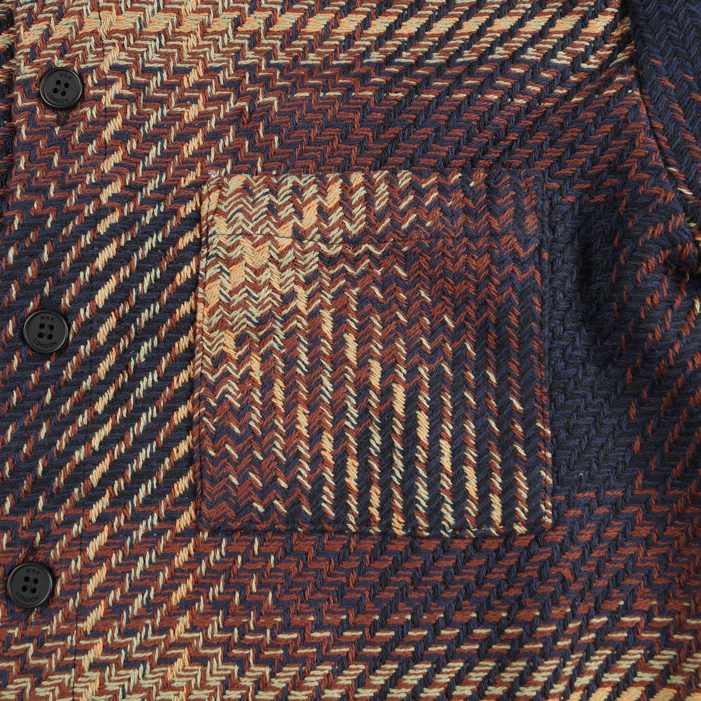 - Whiting Overshirt - Navy/Caramel