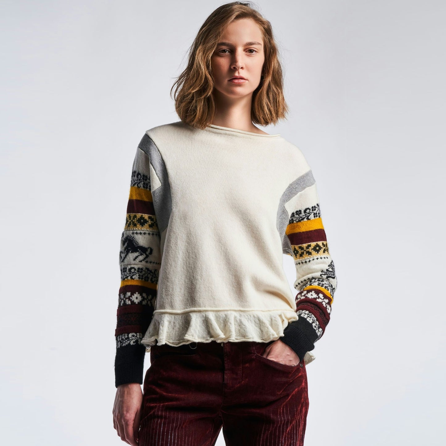 - Poetic Knitted Sweater - Ivory